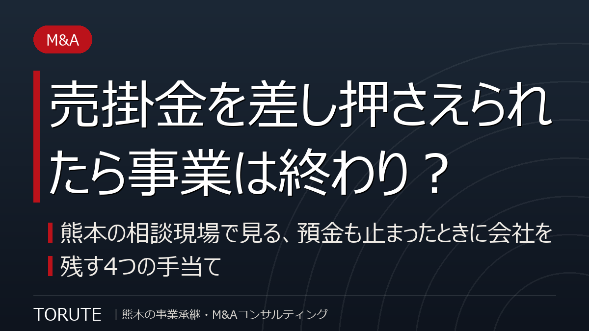 売掛金を差し押さえられたら事業は終わり?