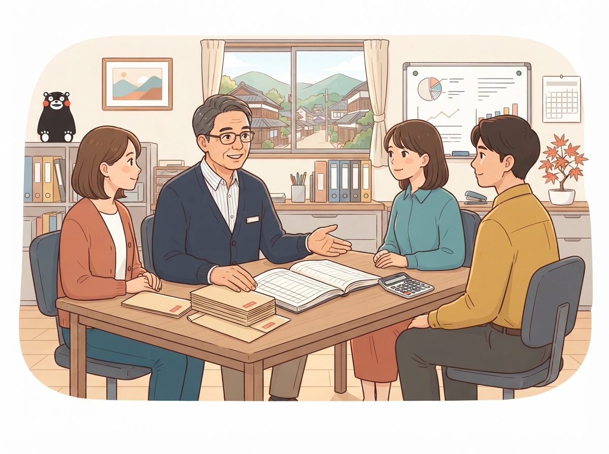 資金繰りを相談する経営者と従業員